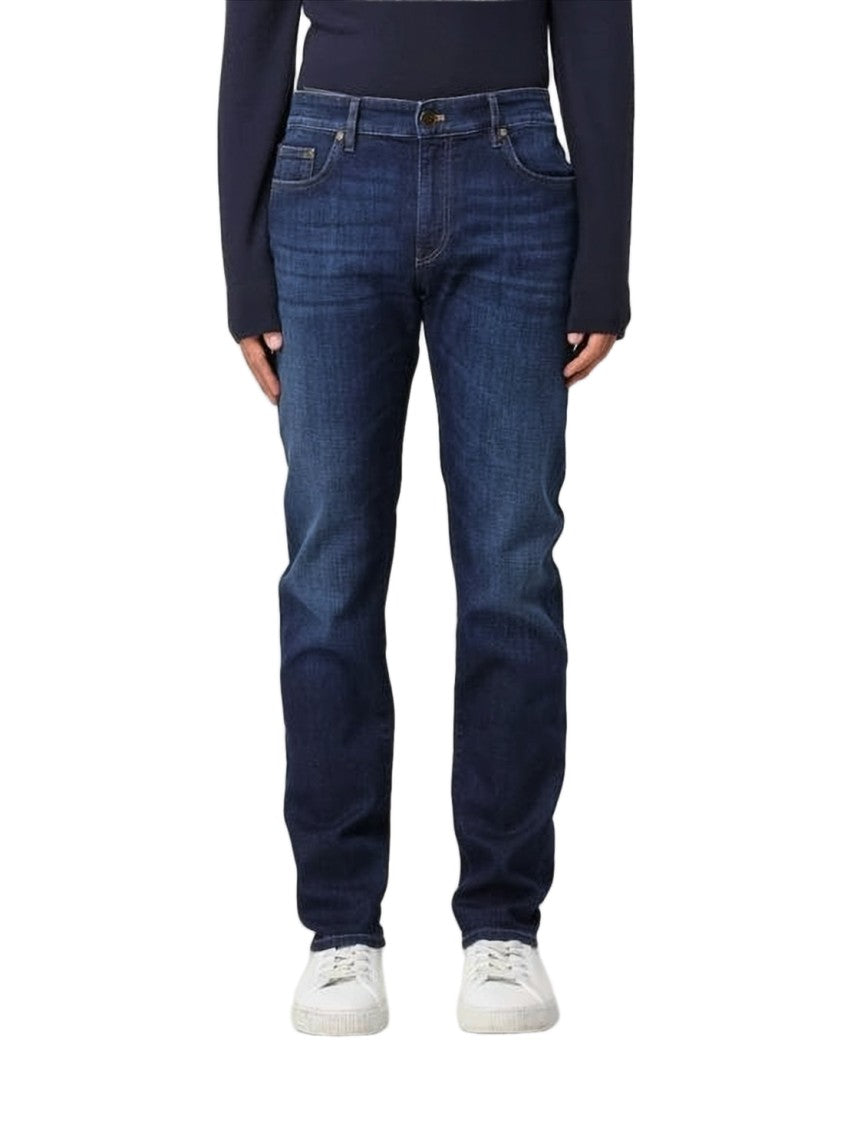 Pt Torino Classic Straight-Leg Denim Pants With Subtle Fading