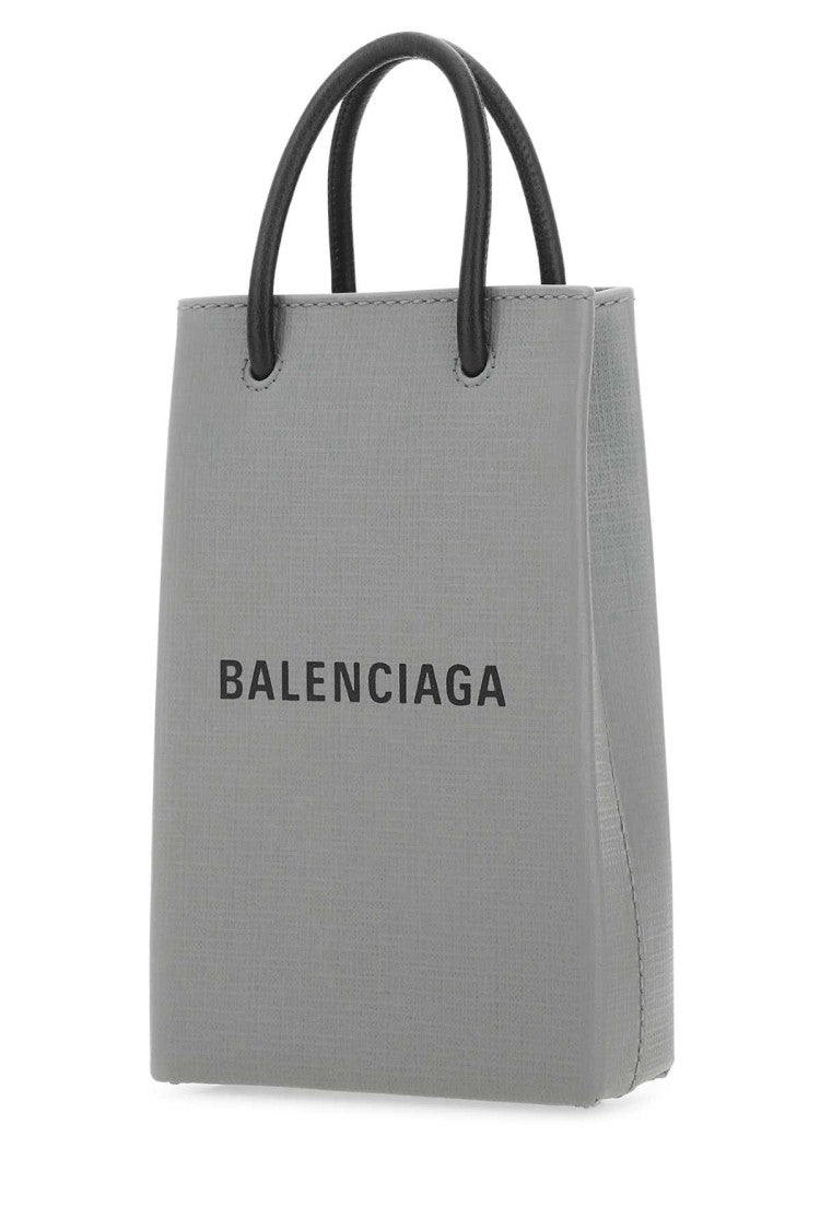Balenciaga Grey Leather Phone Case