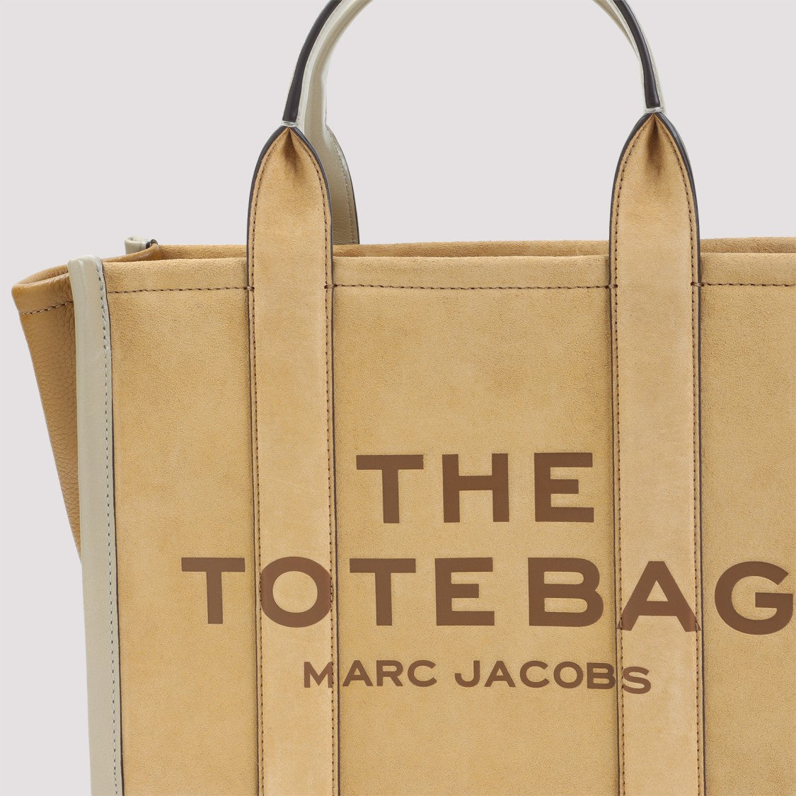 Marc Jacobs Structured Beige Suede Handbag