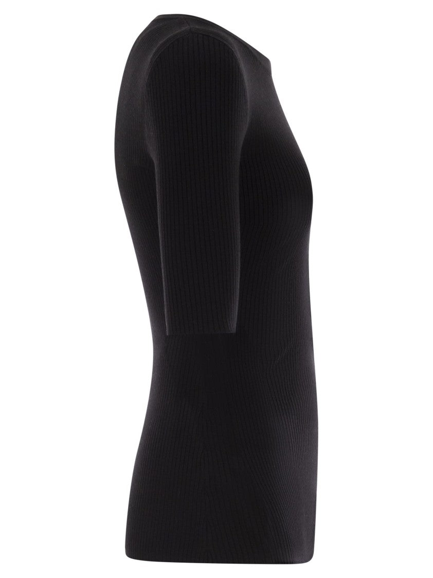 Elisabetta Franchi Ribbed Jumper With Pocket