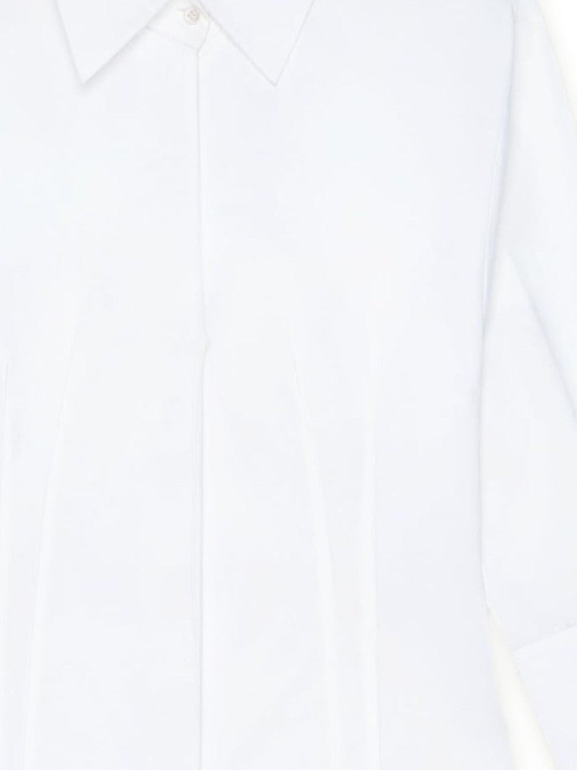 Givenchy White Classic Collar Fitted Shirt With Concealed Button Fastening