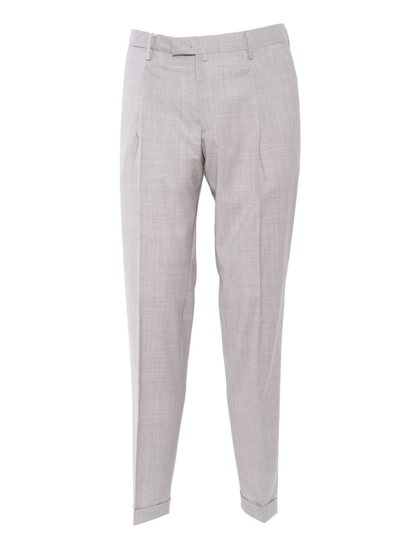 Briglia Tailored Grey Trousers With Front Pleats