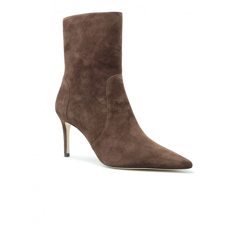 Stuart Weitzman Sj970 Walnut Suede 75 Power Zip Bootie