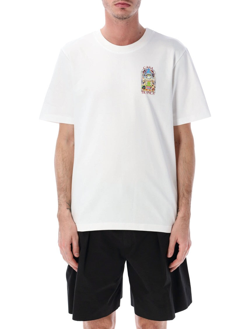 Casablanca Tennis Landscape White T-Shirt