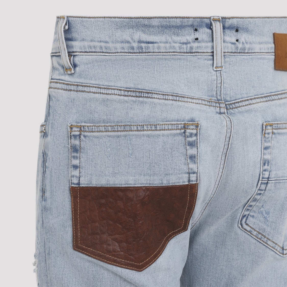 Amiri Slim-Fit Distressed Light Blue Jeans