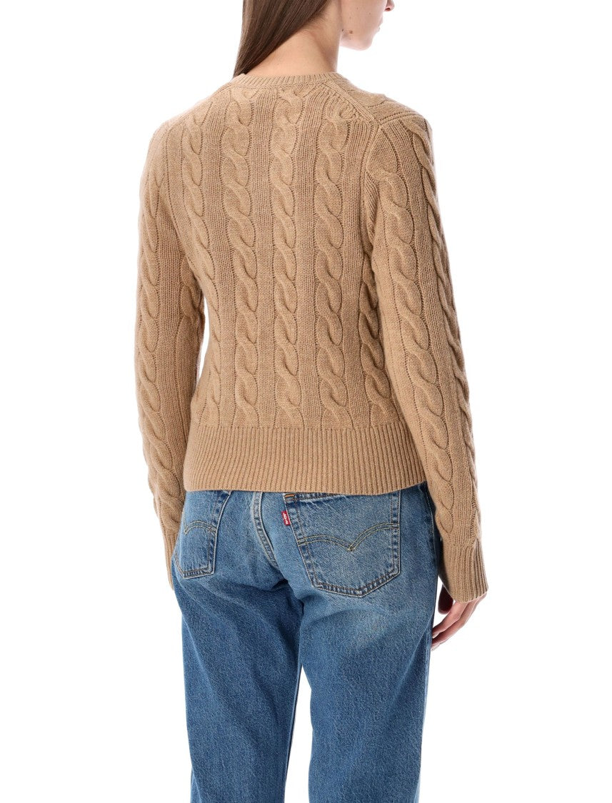 Polo Ralph Lauren Cable Knit Wool-Cashmere Slim Cardigan