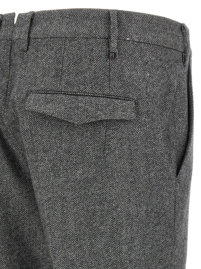 Pt Torino Lightly Stretch Brushed Cashmere Blend Wool Pants With Master Fit