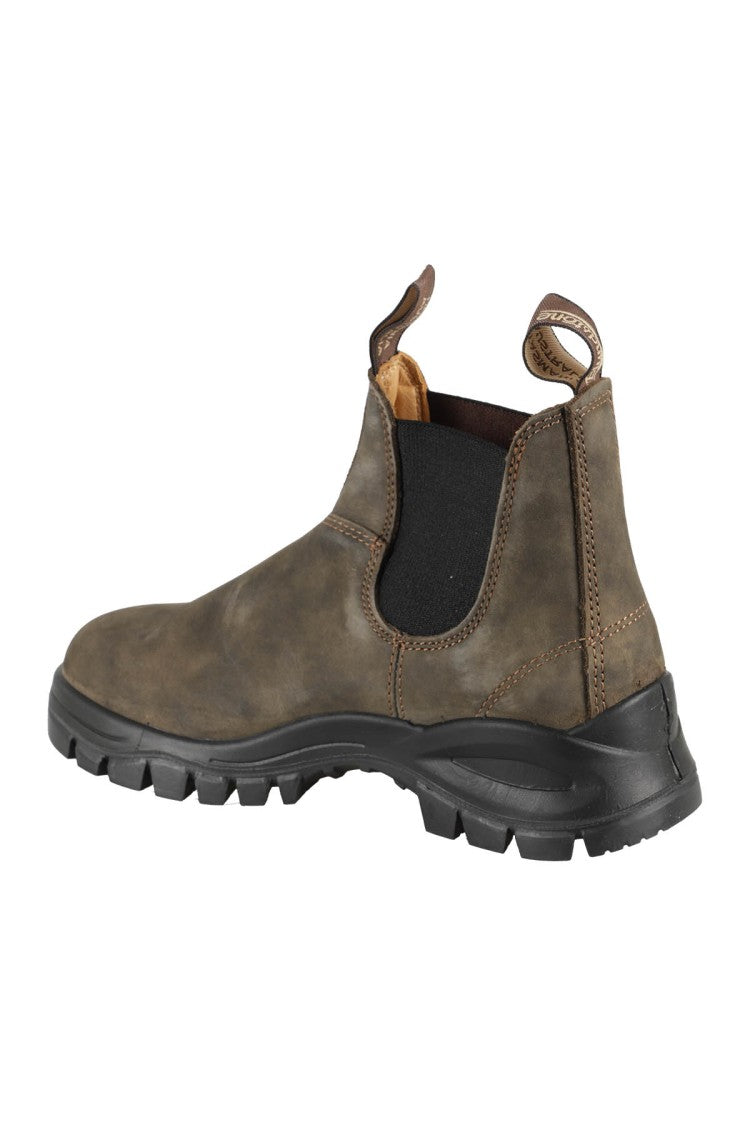 Blundstone High Rubber Sole Brown Leather Boot