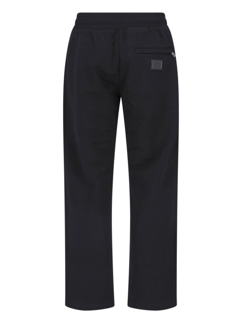 Dolce & Gabbana Black Straight-Leg Cotton Sweatpants