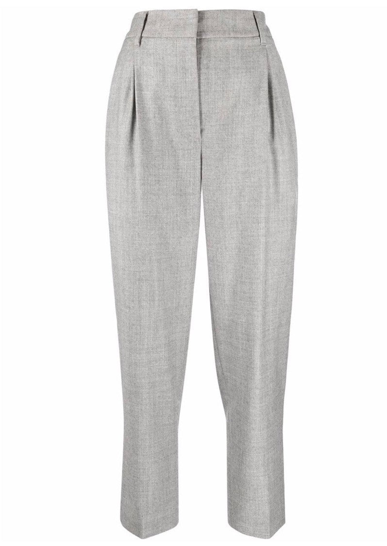 Brunello Cucinelli Grey Cropped Pants