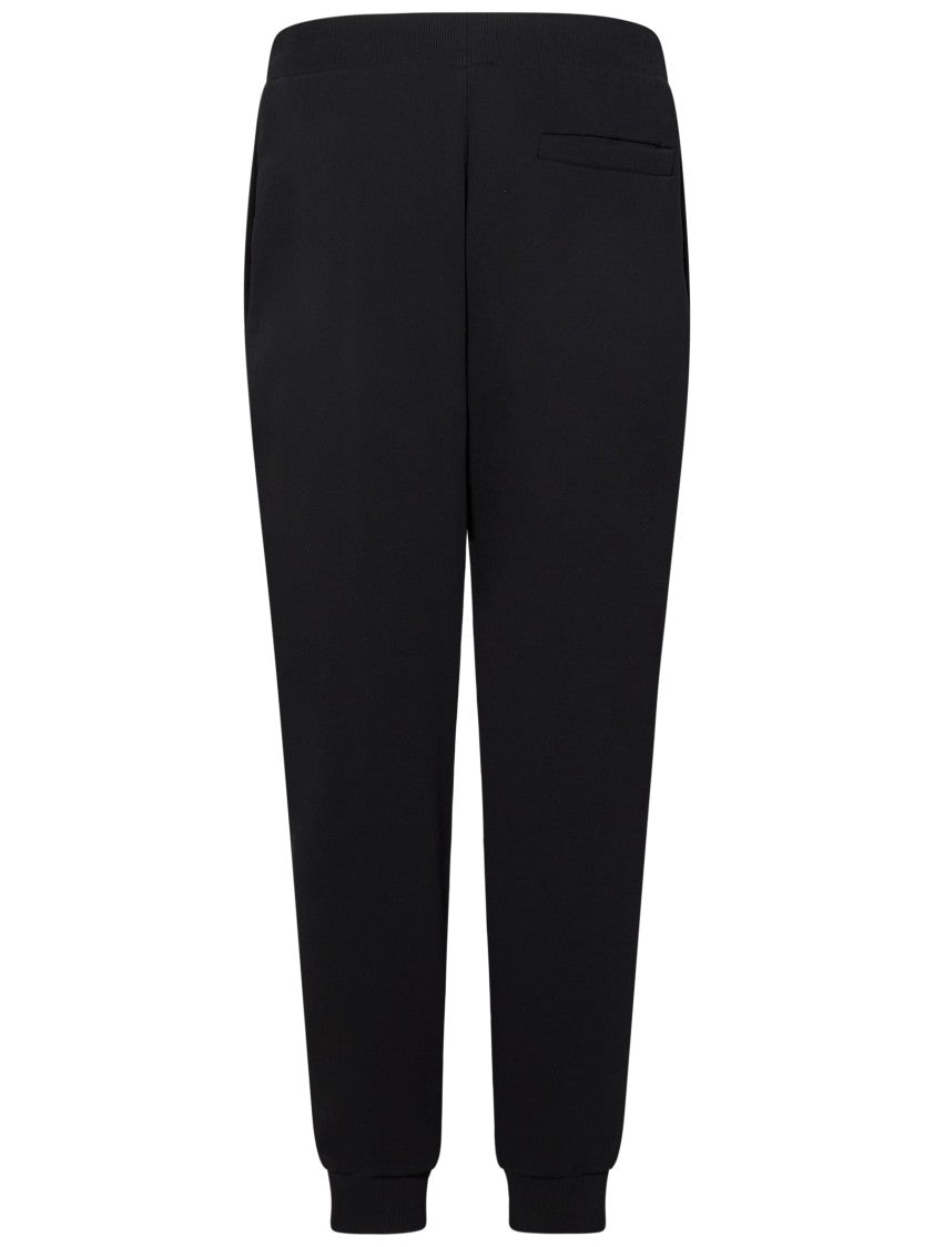 Zegna Black Cotton Fleece Joggers With Relaxed Fit