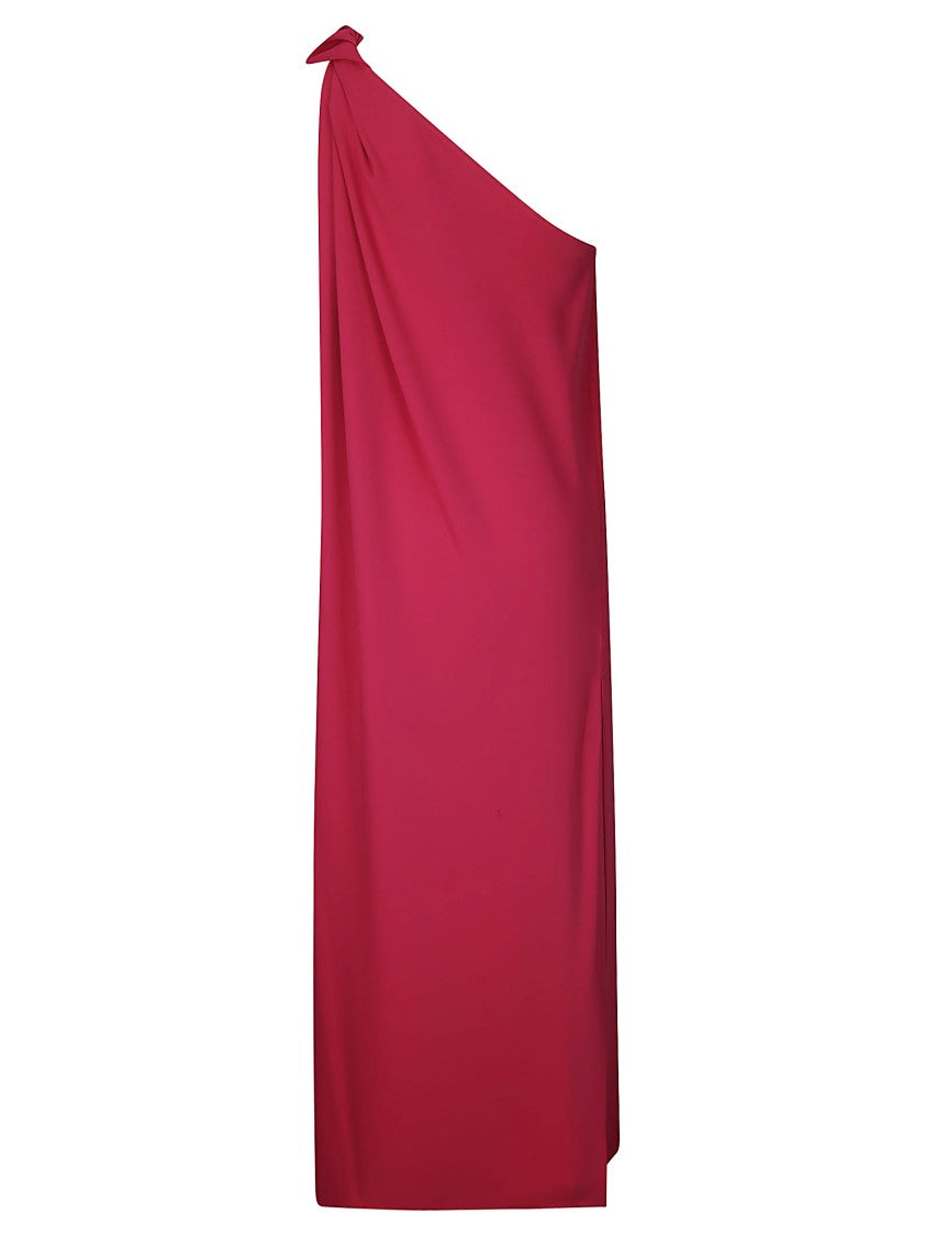 P.A.R.O.S.H. One-Shoulder Crossover Maxi Dress With Side Slit