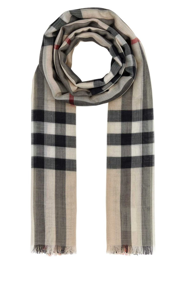 Burberry Embroidered Wool Blend Foulard