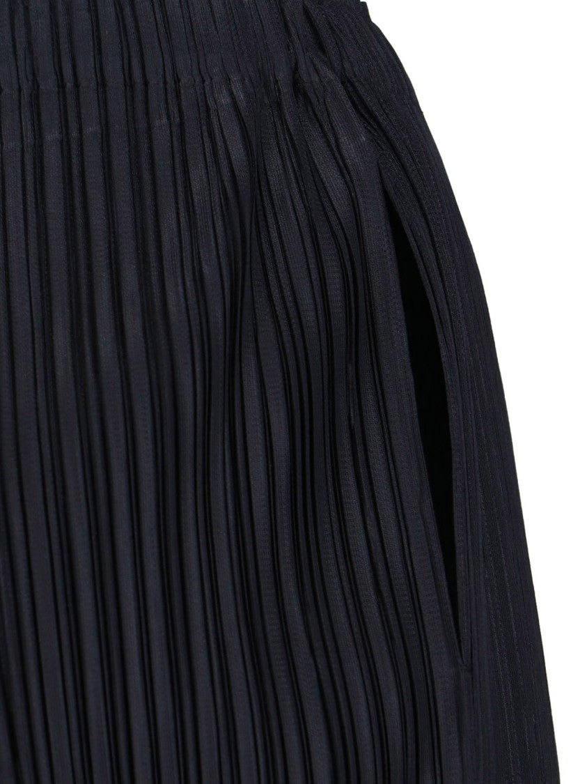 Pleats Please Black Pleated Slim Pants