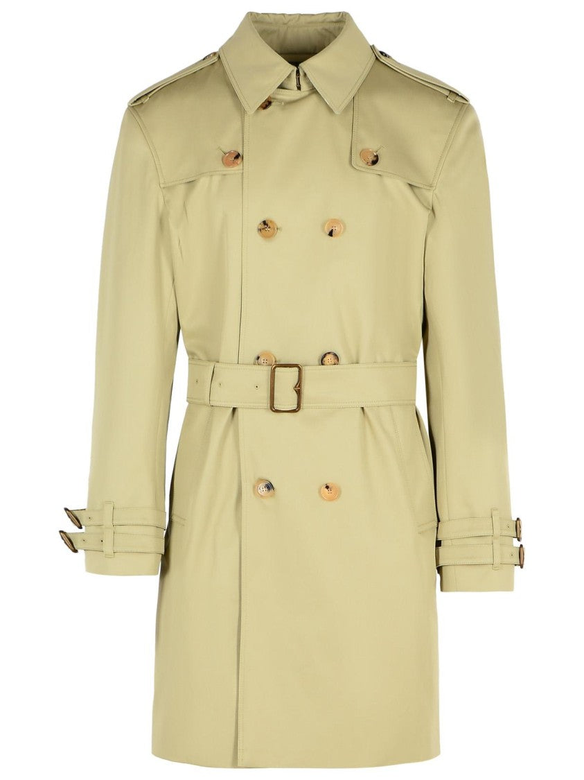 Burberry Beige Cotton Trench Coat