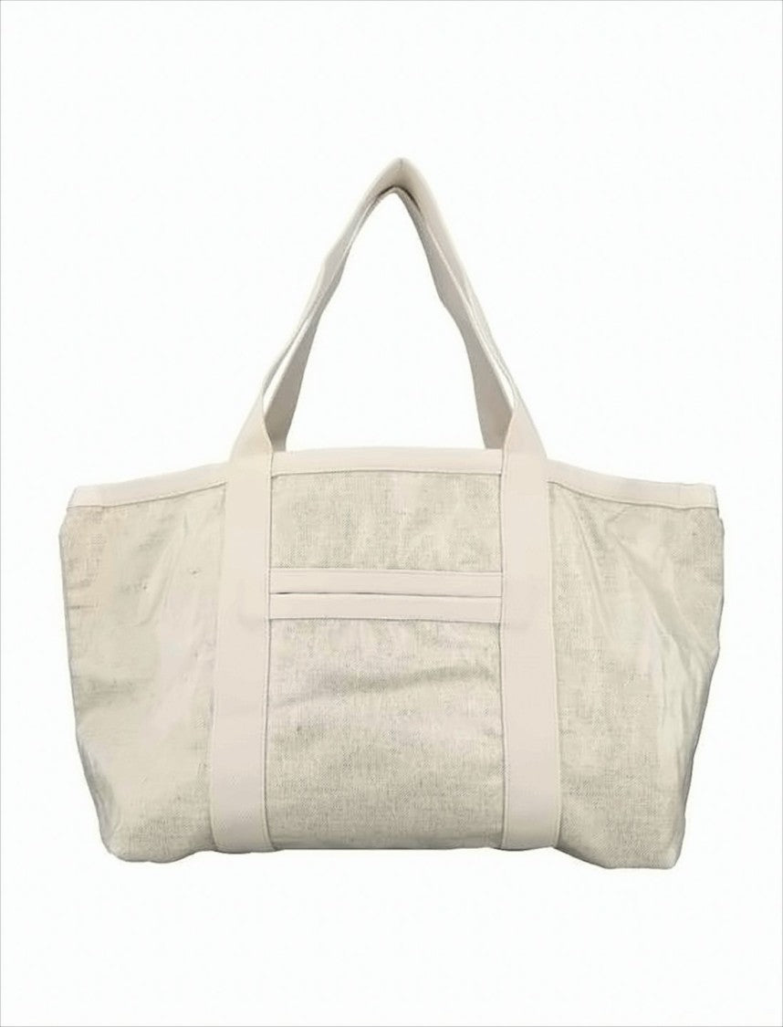 Isabel Marant Textured Fabric Tote Bag With Bold Lettering