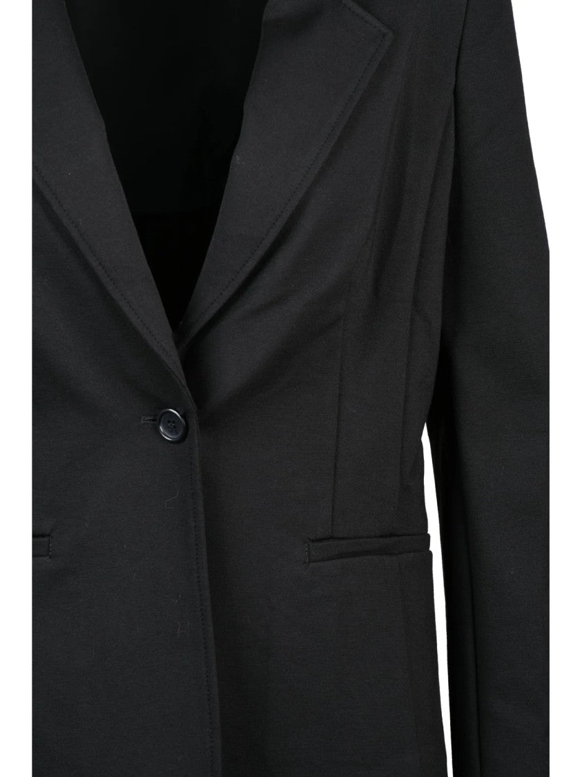 Pennyblack Black Viscose-Blend Unlined Blazer