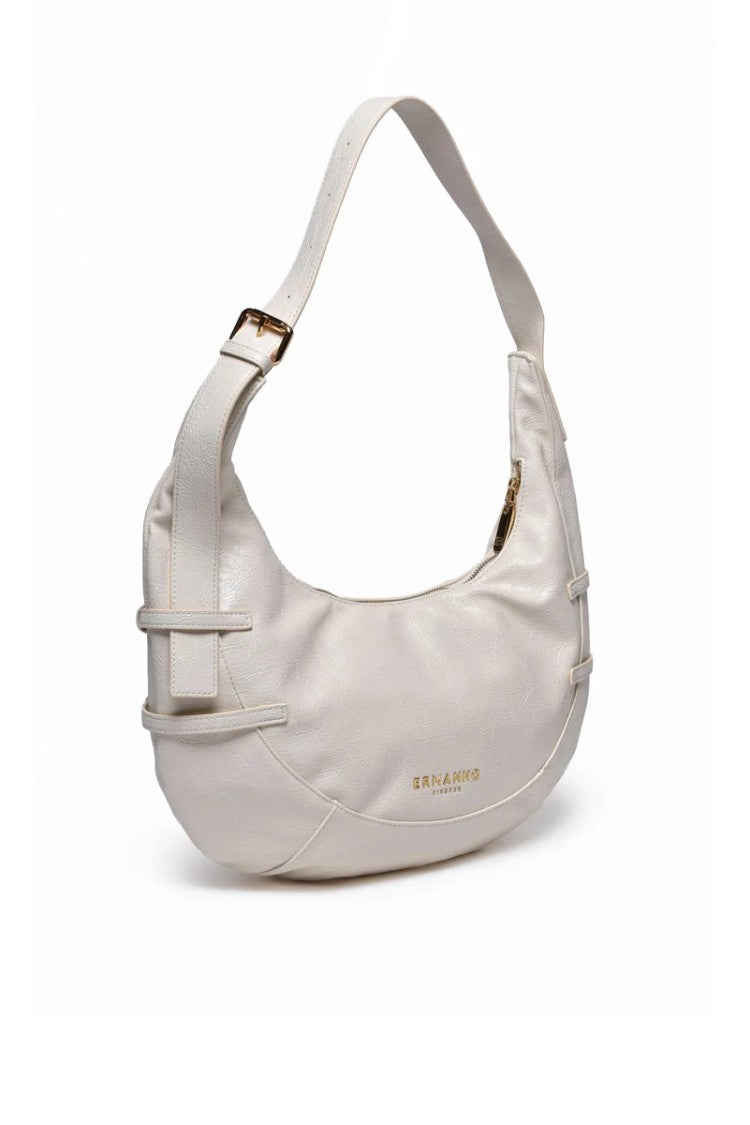 Ermanno Firenze Teal Hobo Bag Medium - White