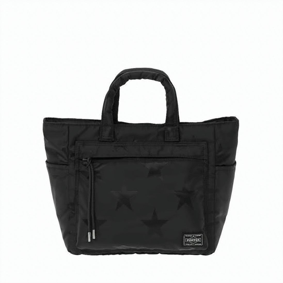 Porter Compact Nylon Tote Bag With Subtle Star Pattern