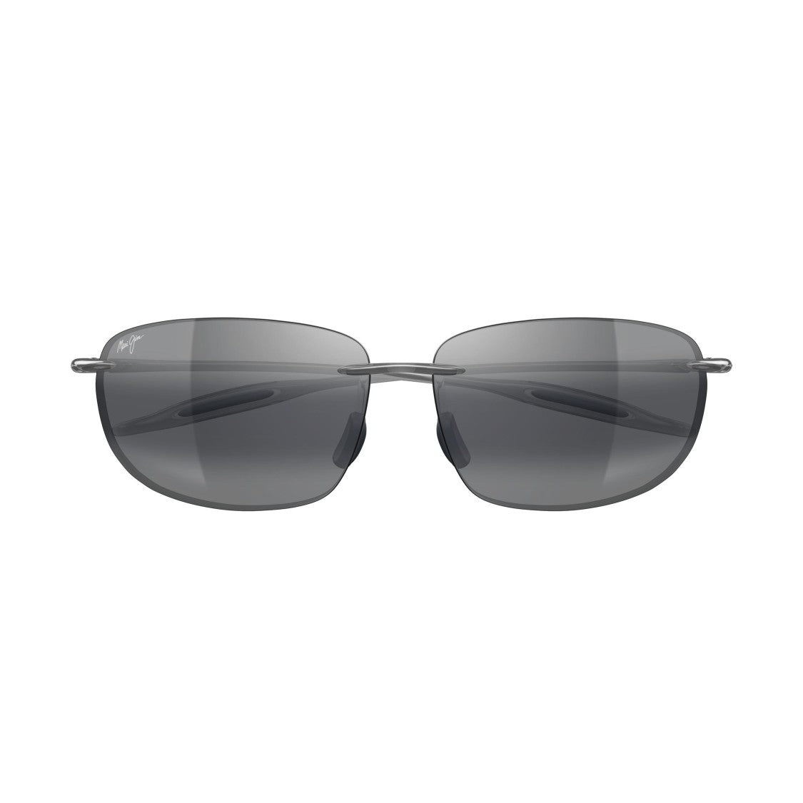 Maui Jim Breakwall Rimless Rectangular Sunglasses With Curved Temples