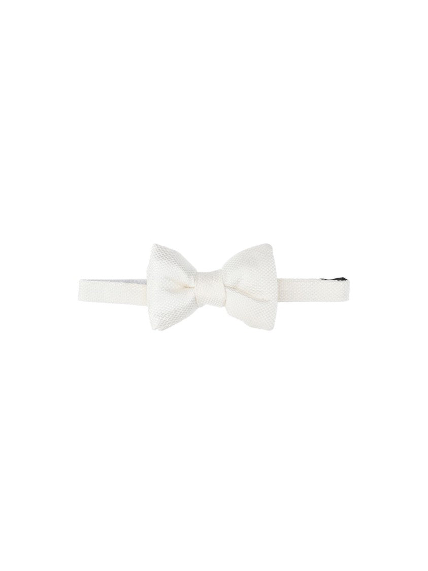 Tom Ford Silk Bow Tie White
