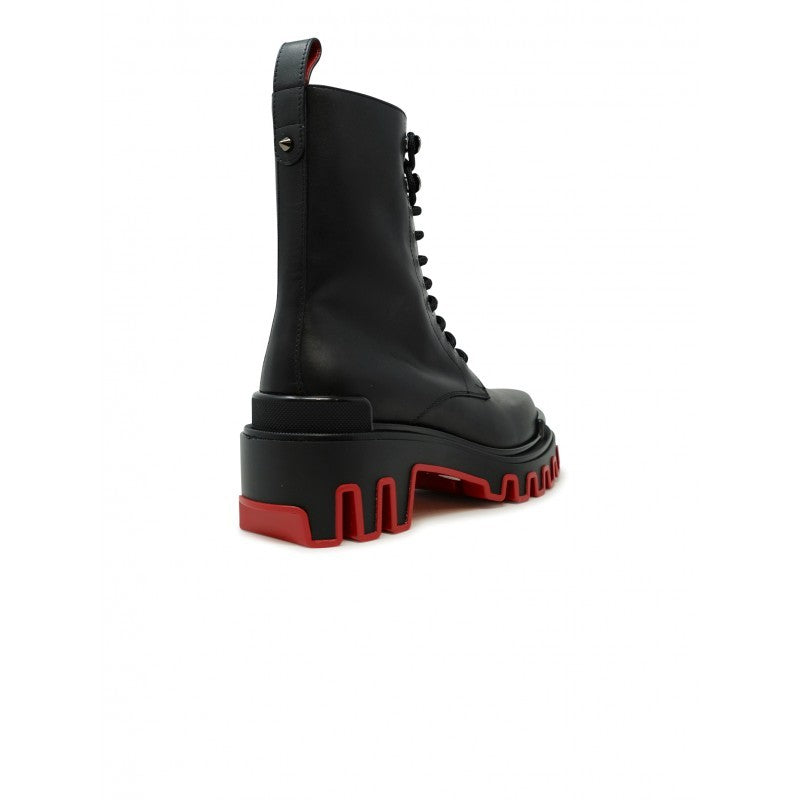 Christian Louboutin Calf Leather Dune Trott Alta Flat Low Boots