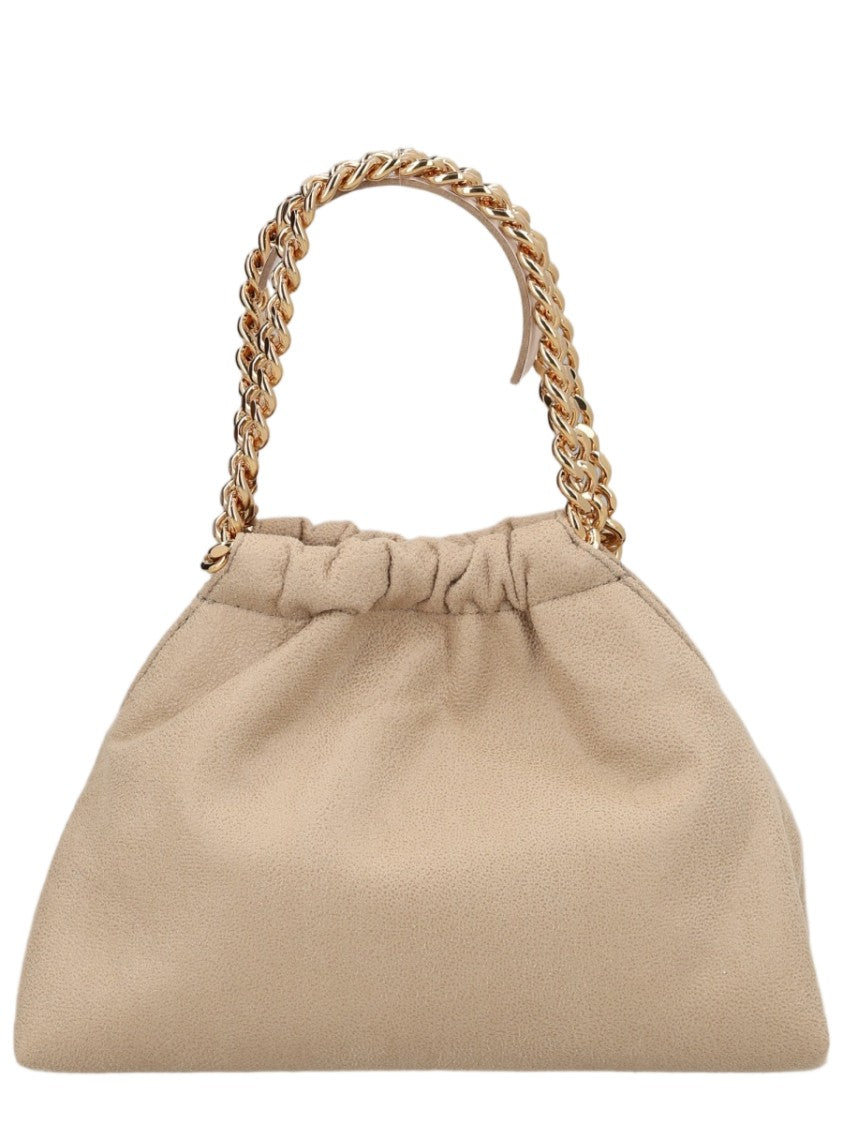 Stella Mccartney Grey Slouchy Chain Handle Polyester Shoulder Bag