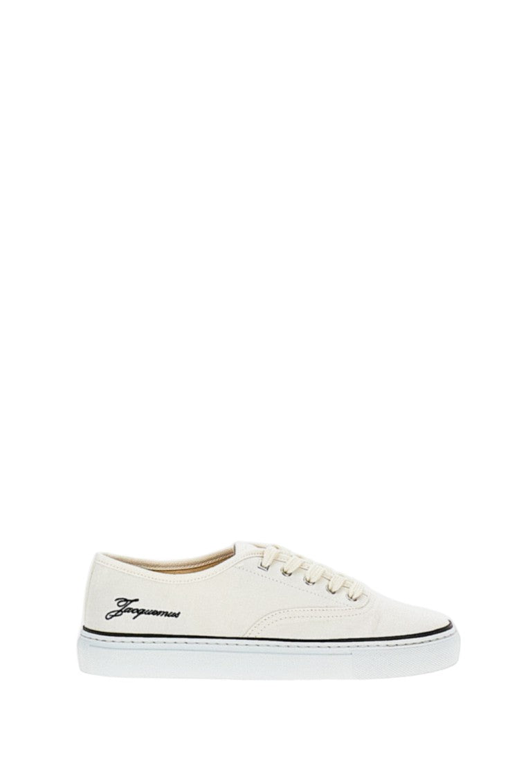 Jacquemus White Le Féfé Canvas Sneakers