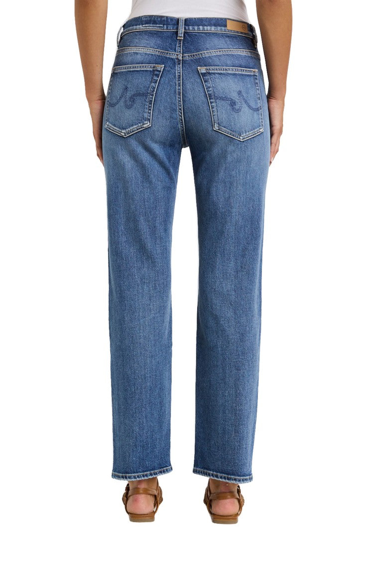 Ag Medium Blue Brinley Straight Jeans