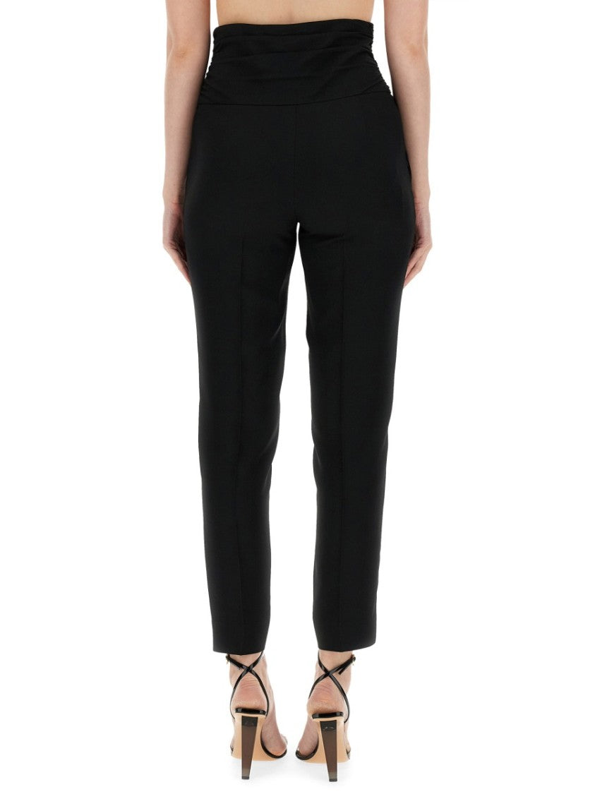 Moschino Slim-Fit Pants With Heart-Shaped Waist Detail