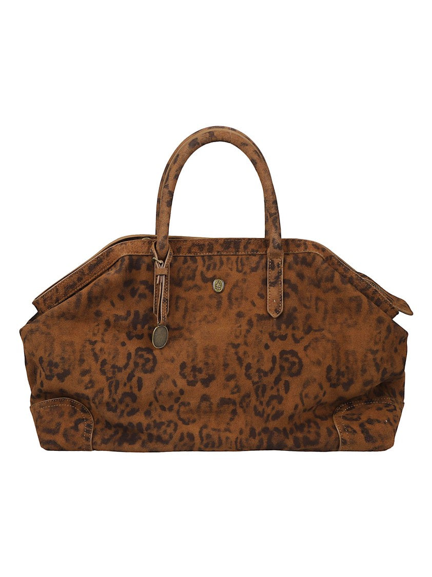 Ash Brown Jacqueline Soft-Structured Calf Leather Shoulder Bag