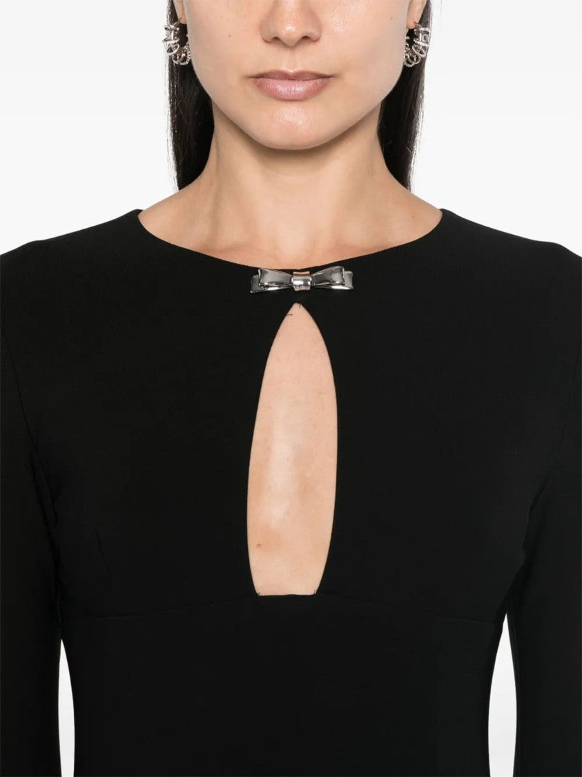 Blumarine Body-Hugging Black Jersey Mini Dress