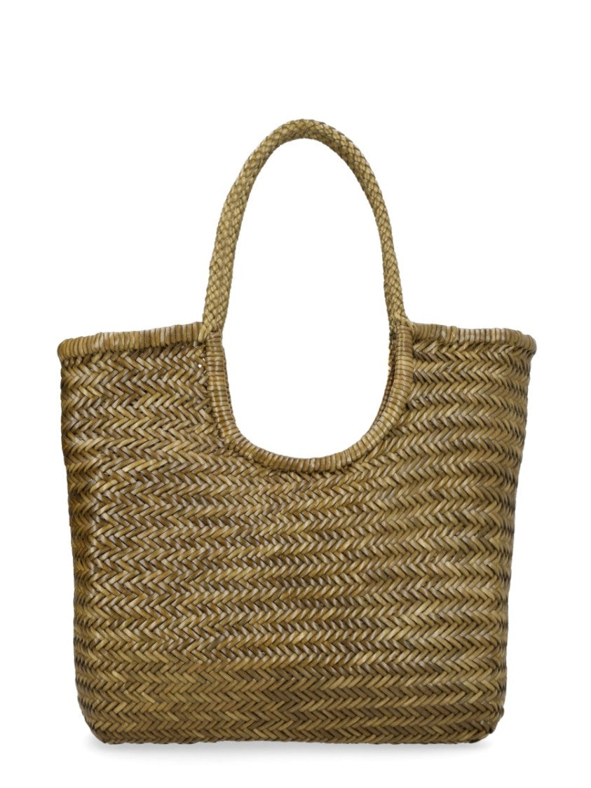 Dragon Diffusion Brown Ns Diagonal Triple Jump Leather Tote Bag