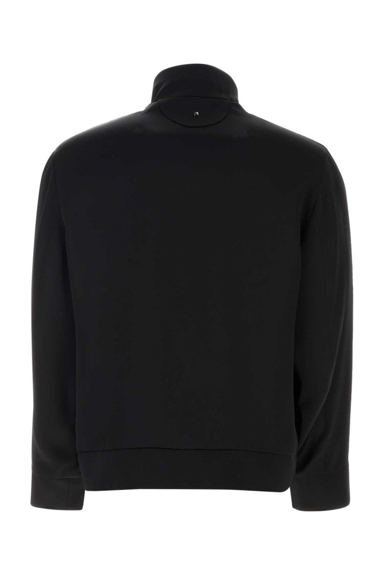 Valentino Garavani Black Satin Sweatshirt