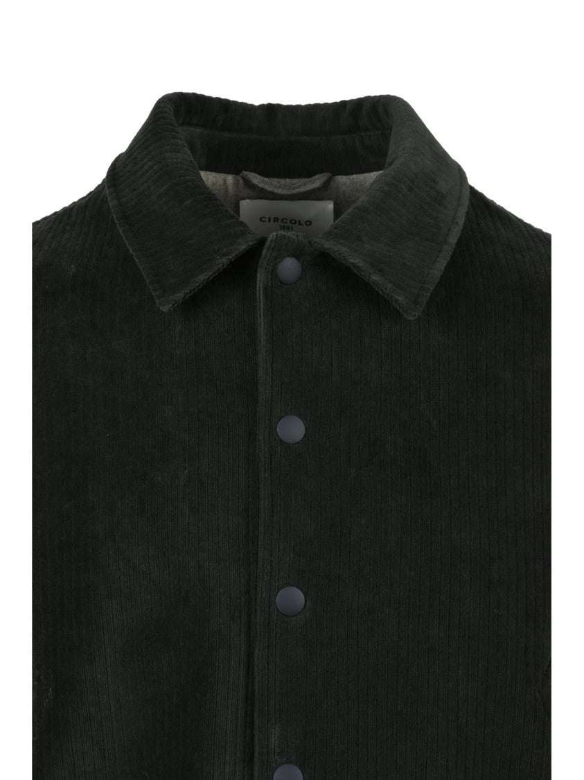 Circolo 1901 Forest Green Cotton-Blend Varsity Coat