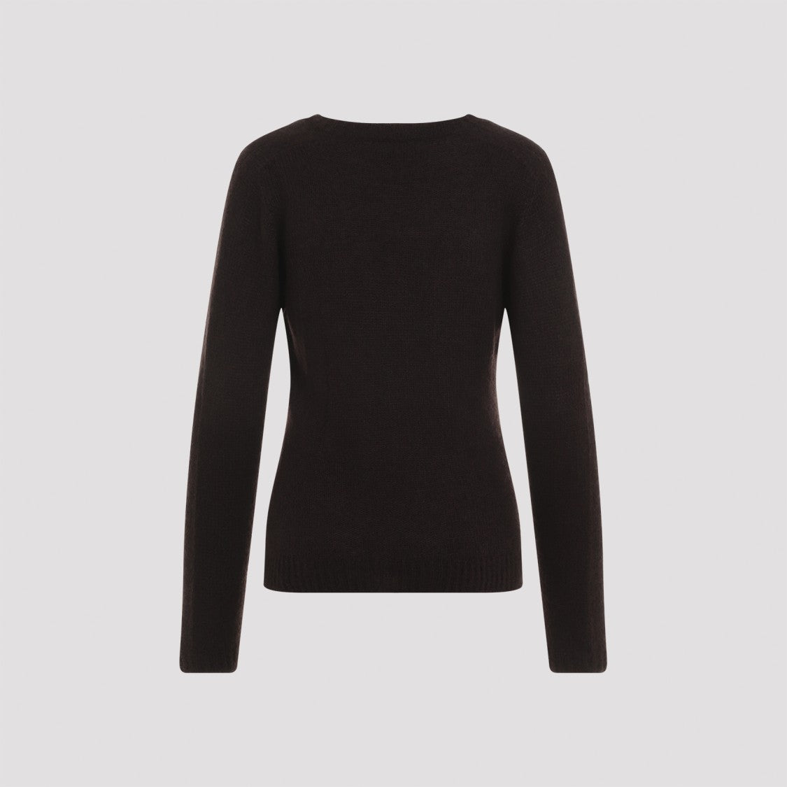Tom Ford Seamless V-Neck Brown Cashmere-Silk Top