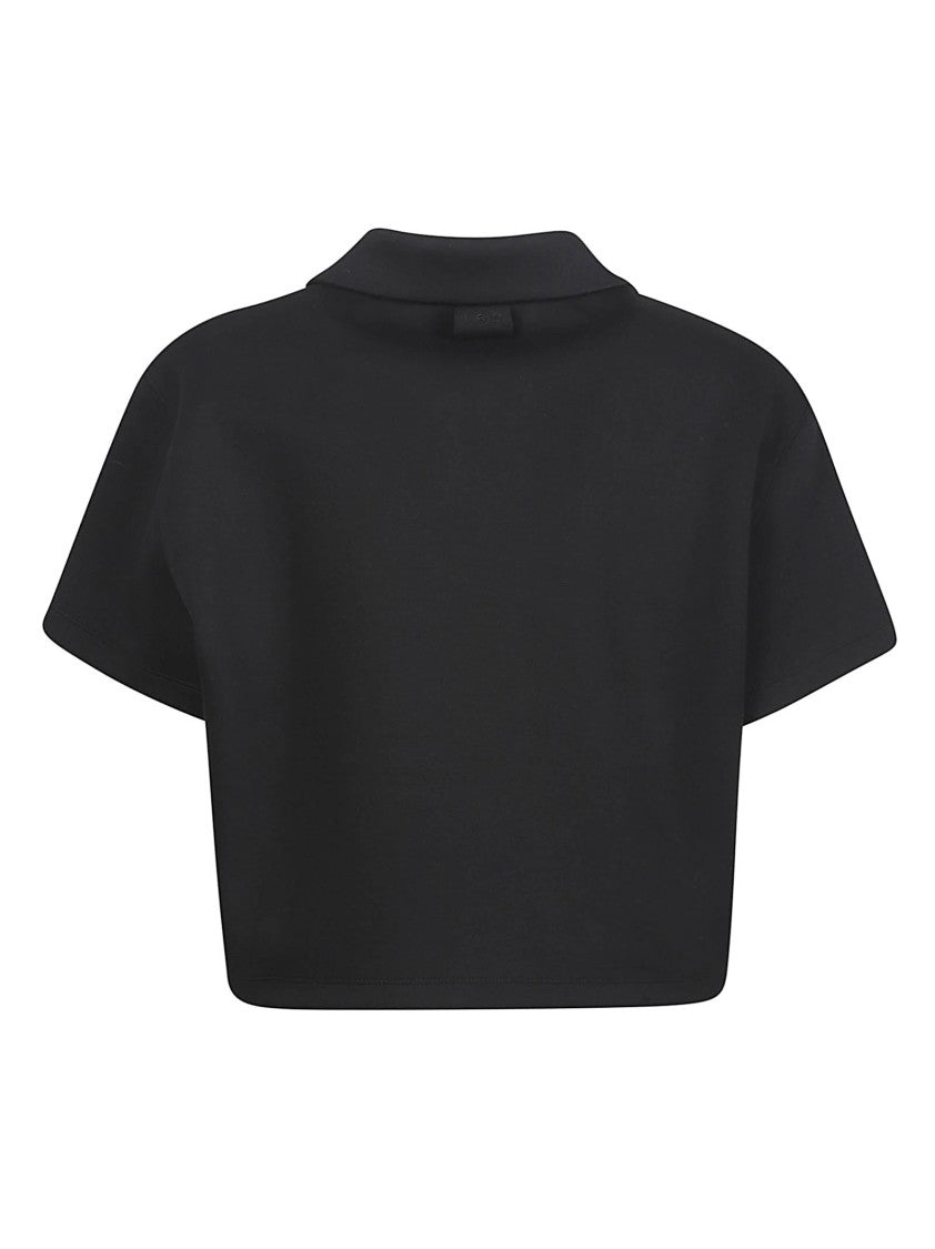 Iro Vanilie Cropped Black Top