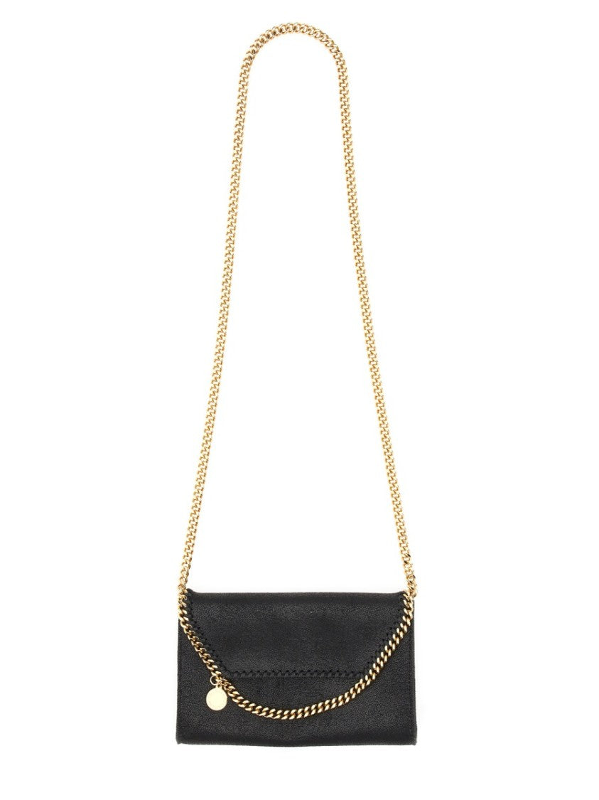 Stella Mccartney Neutrals Falabella Mini Chain Flap Polyester Bag