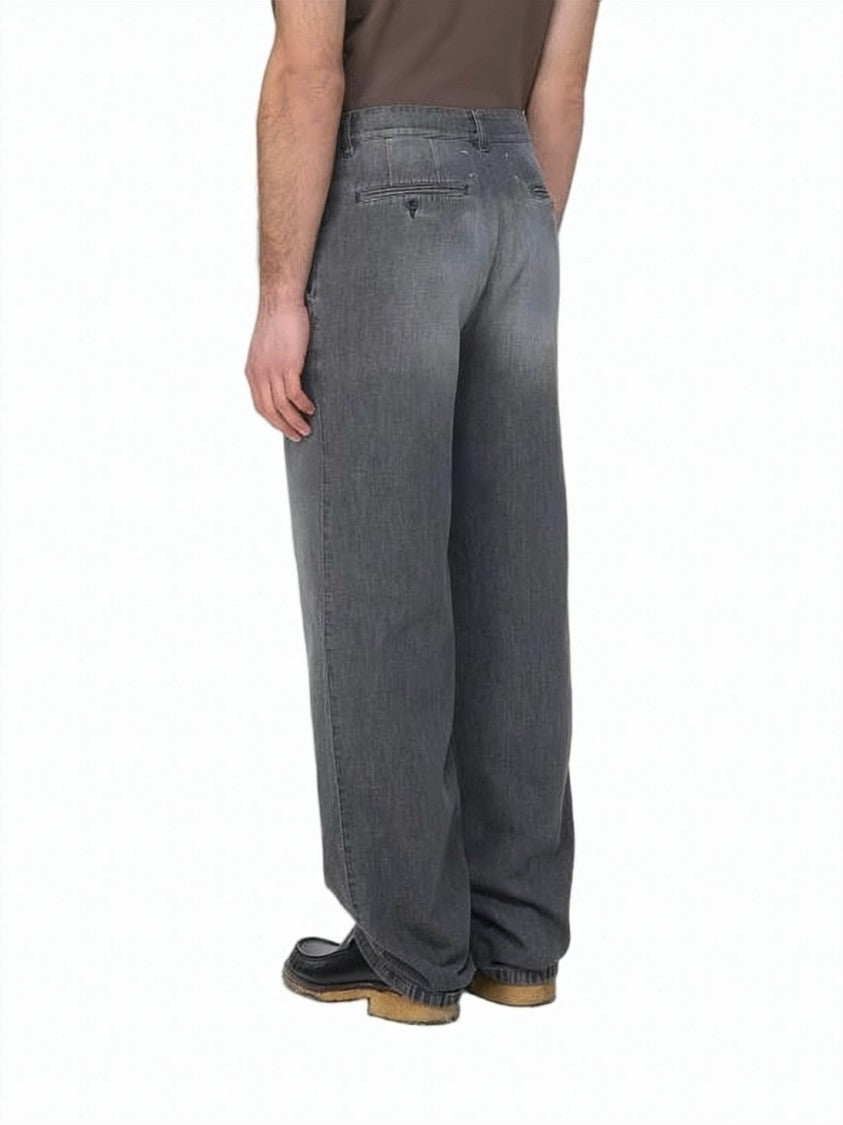 Maison Margiela Slightly Faded Black Straight-Leg Cotton Jeans