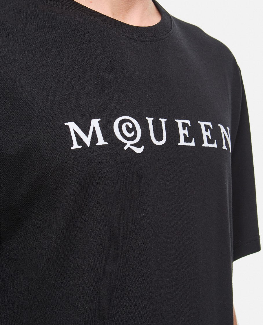 Alexander Mcqueen Crew-Neck T-Shirt With Bold Logo Print
