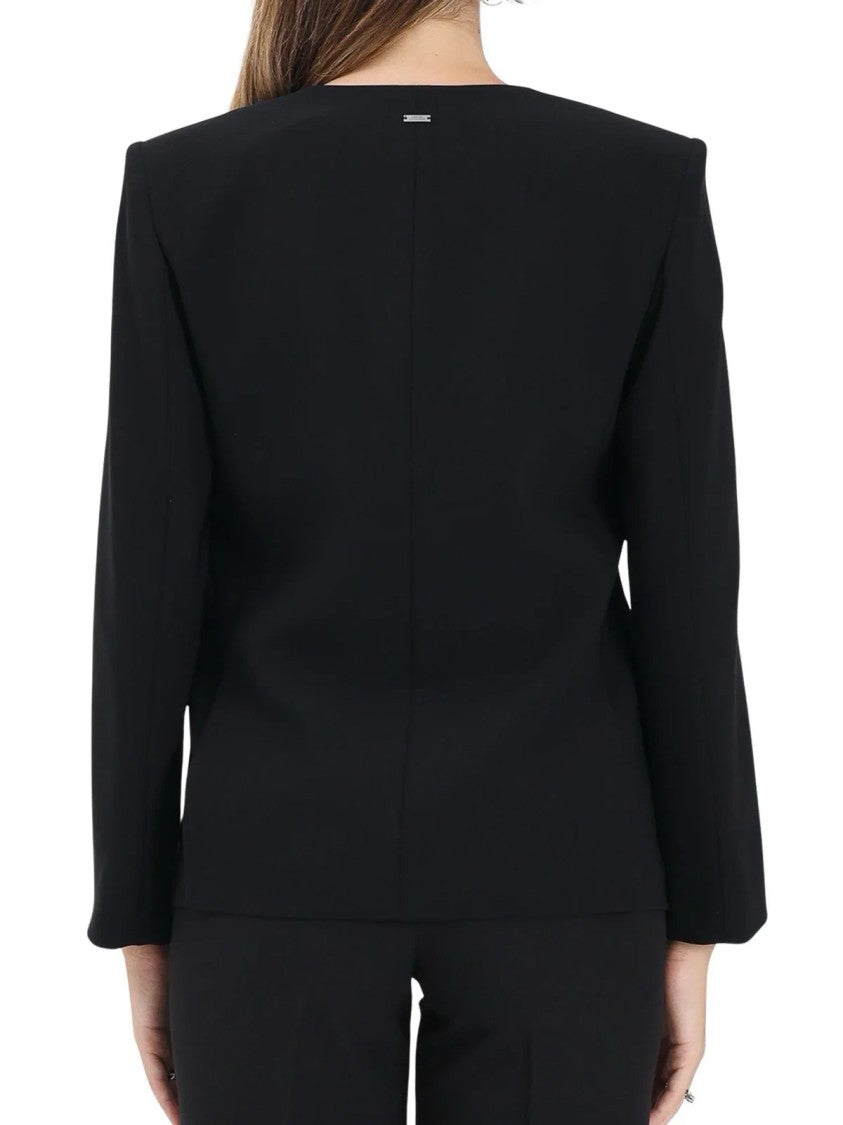 Armani Exchange Black Polyester Tailored Blazer