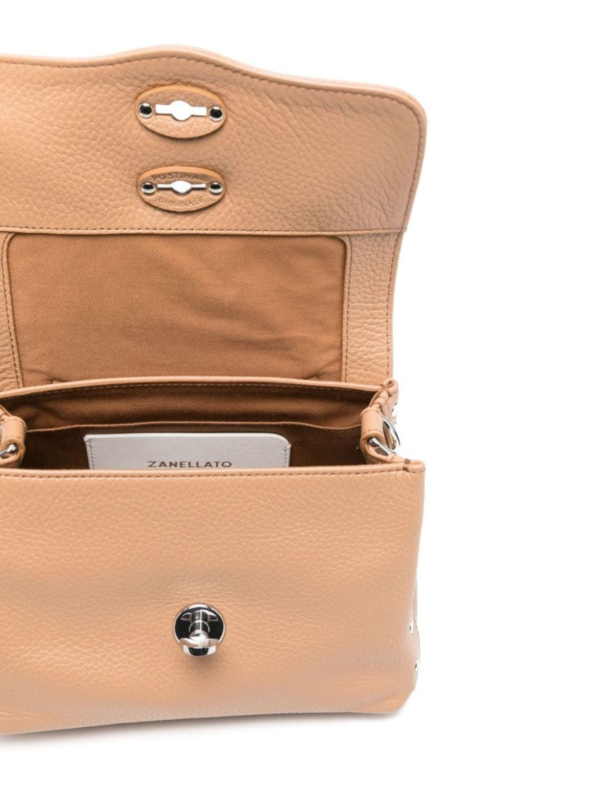 Zanellato Brown Pebbled Leather Handbag