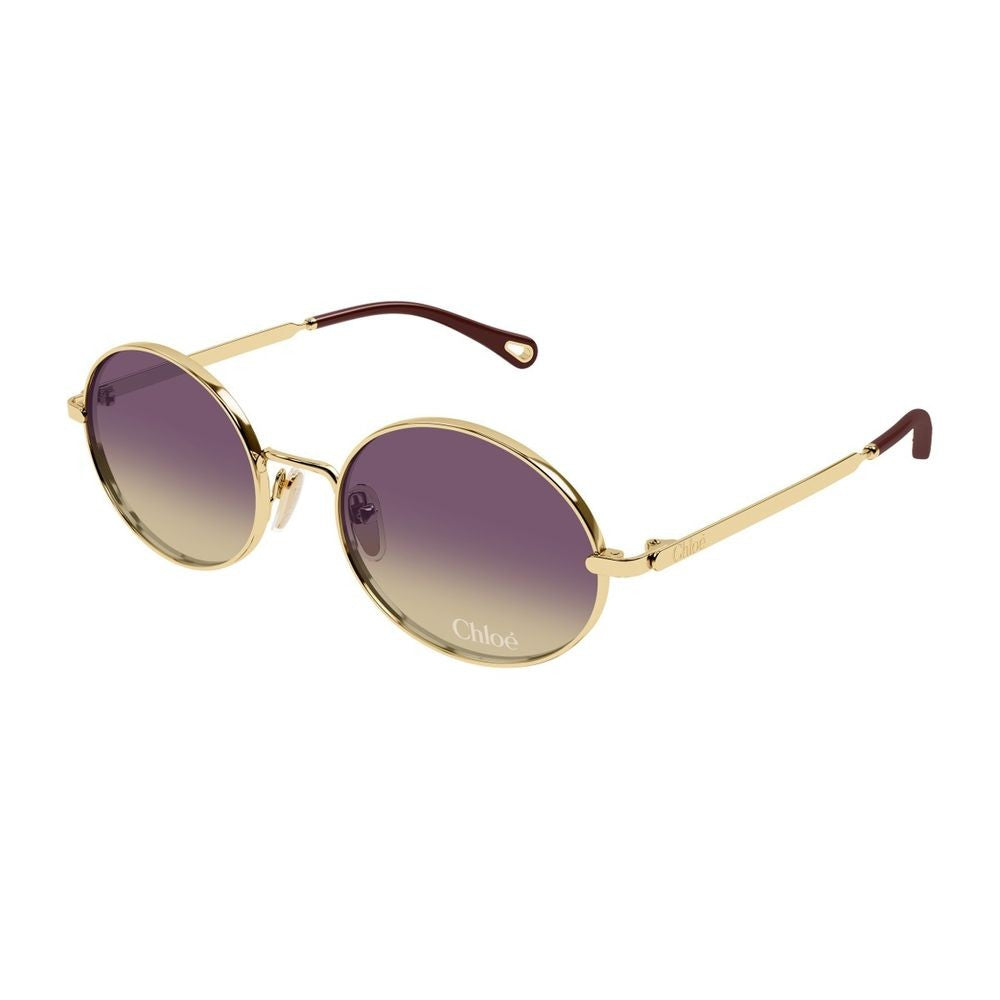 Chloé Ch0326s Aly – Linea Chloé Oval Gold Metal Frame Sunglasses