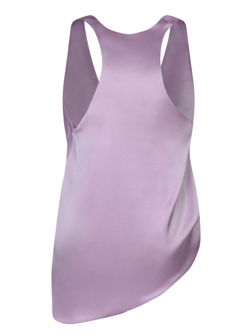 Rev Purple V-Neck Sleeveless Tops