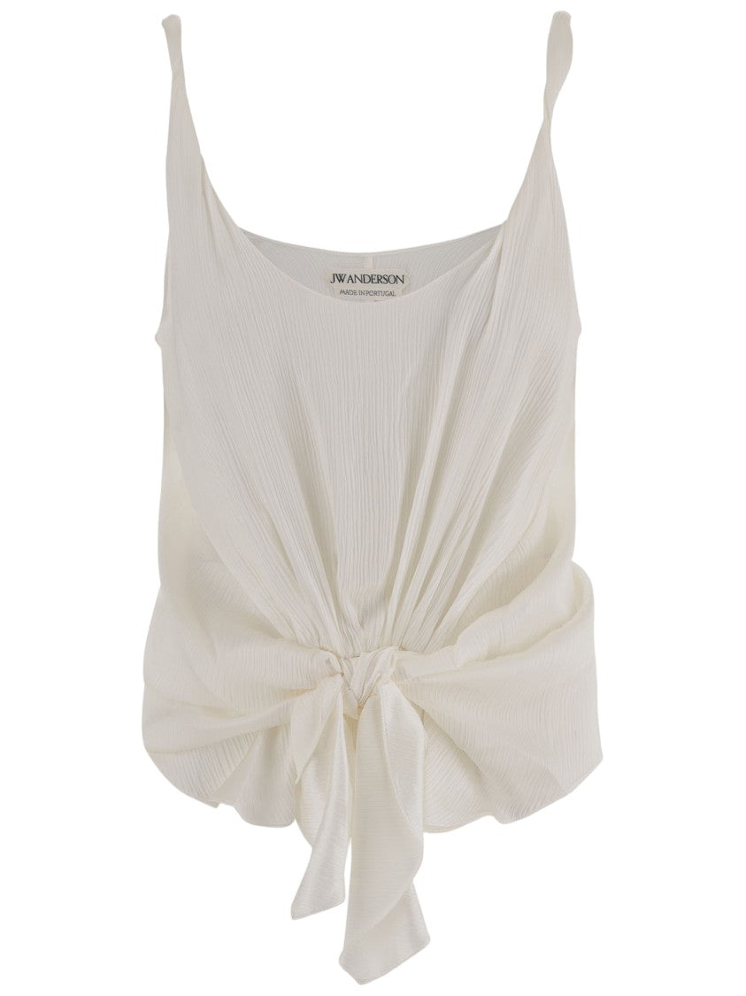 J. W. Anderson Silk Tank Top With Knotted Waist