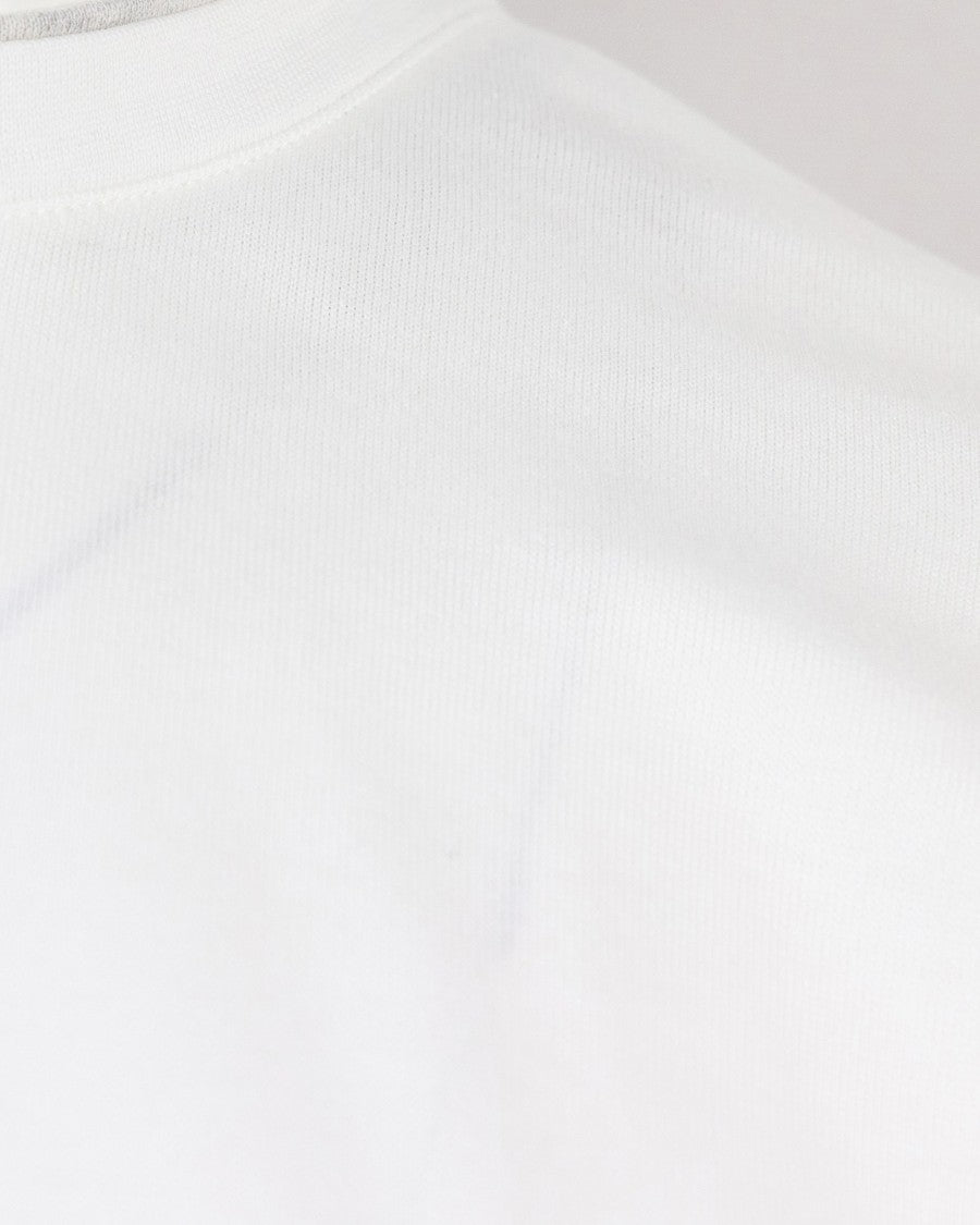 Eleventy White Crewneck T-Shirt