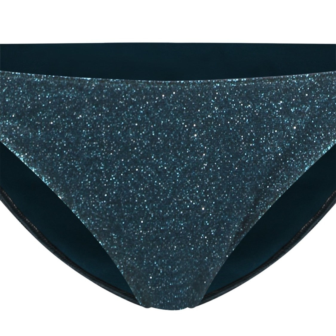 Oséree Shimmering Blue Triangle Bikini With Adjustable Straps