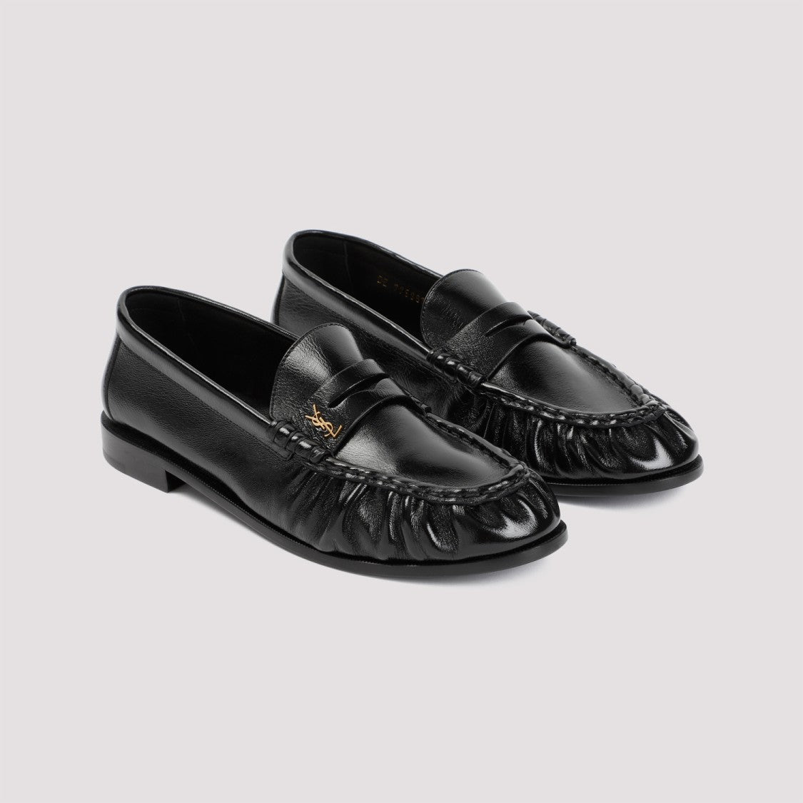 Saint Laurent 15 Black Lamb Leather Le Loafers