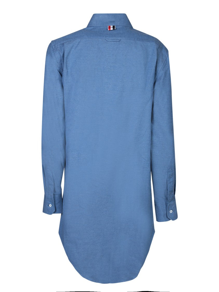 Thom Browne Elegant Blue Cotton Dress