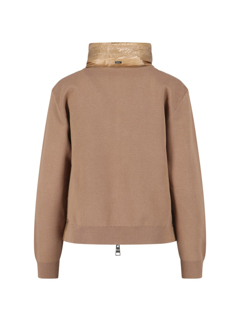 Herno Grey 2.5 L High-Collar Zip Jacket